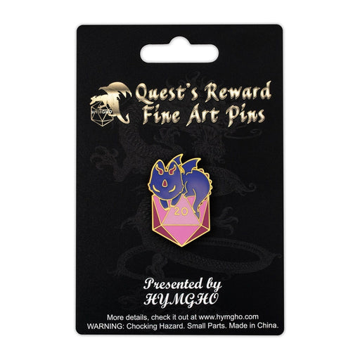 Quest's Reward Fine Art Pin - Dragon with D20 - Premium Polyhedral Dice Set - Just $9.99! Shop now at Retro Gaming of Denver
