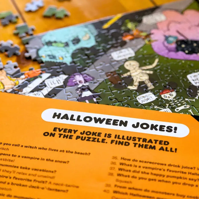 Halloween Jokes "Laugh with Life" 1000 Piece Jigsaw Puzzle Livuzzle - for just $24.99! 