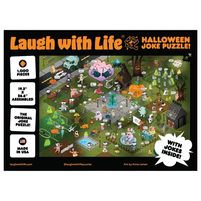 Halloween Jokes "Laugh with Life" 1000 Piece Jigsaw Puzzle Livuzzle - for just $24.99! 