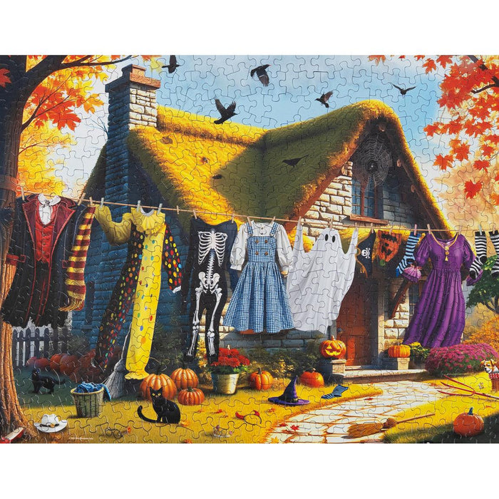 Halloween Laundry Day 500 Piece Jigsaw Puzzle Springbok - for just $17.99! 