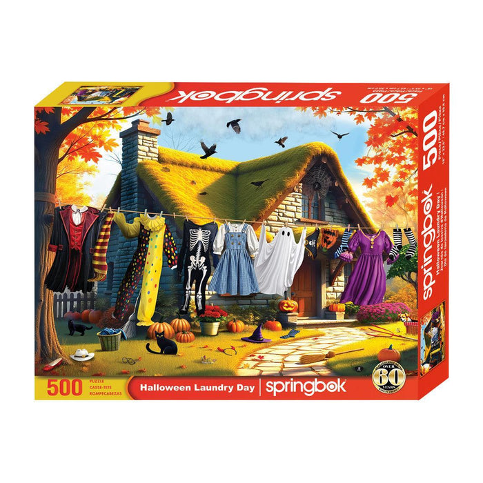 Halloween Laundry Day 500 Piece Jigsaw Puzzle Springbok - for just $17.99! 