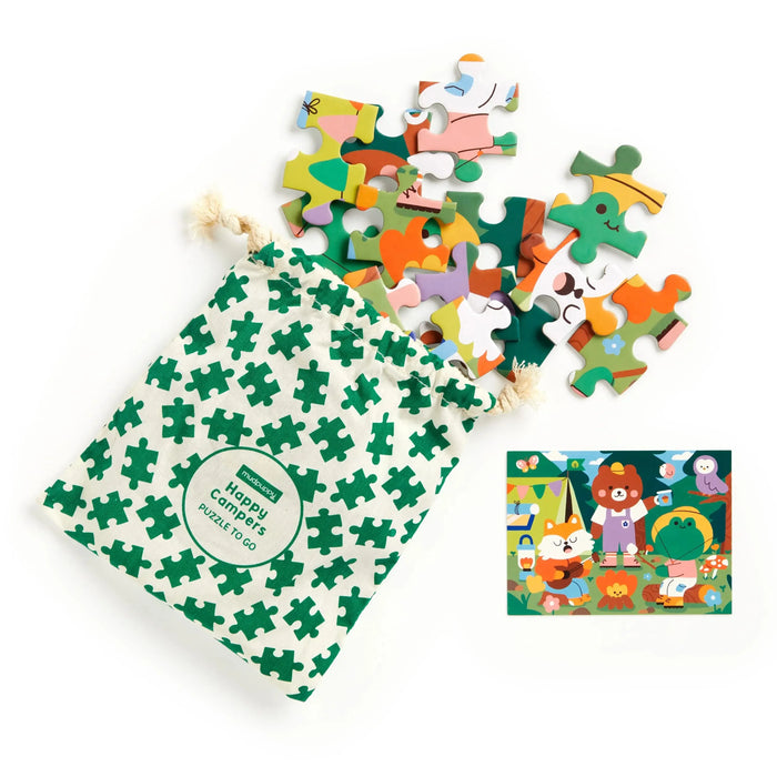 Happy Campers 36 Piece Mini Jigsaw Puzzle Mudpuppy - for just $9.99! 