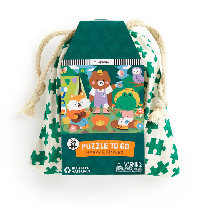 Happy Campers 36 Piece Mini Jigsaw Puzzle Mudpuppy - for just $9.99! 