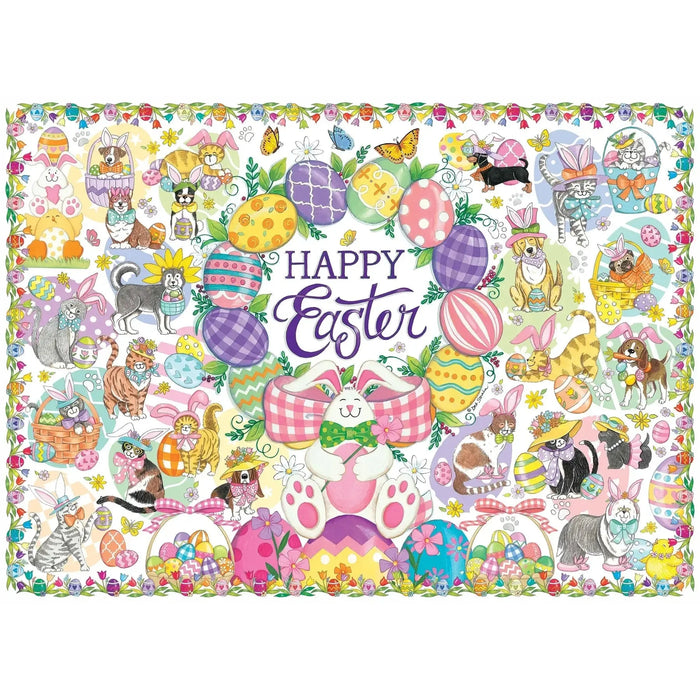 Happy Easter 350 Piece Family Jigsaw Puzzle Cobble Hill - for just $17.99! 