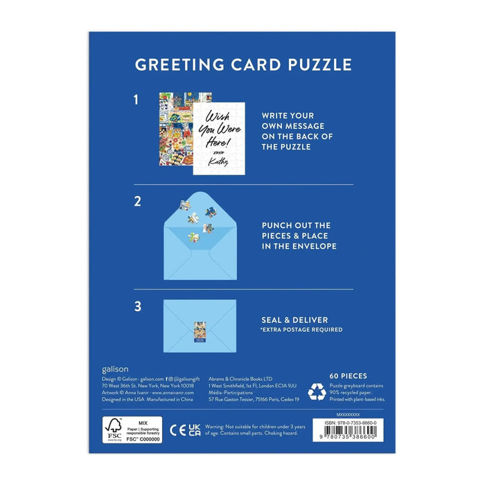 Happy Hanukcats Greeting Card 60 Piece Jigsaw Puzzle Galison - for just $7.99! 