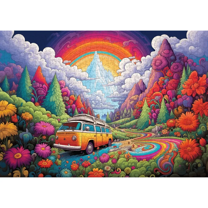 Happy Highway 1000 Piece Jigsaw Puzzle Trippy - for just $19.99! 