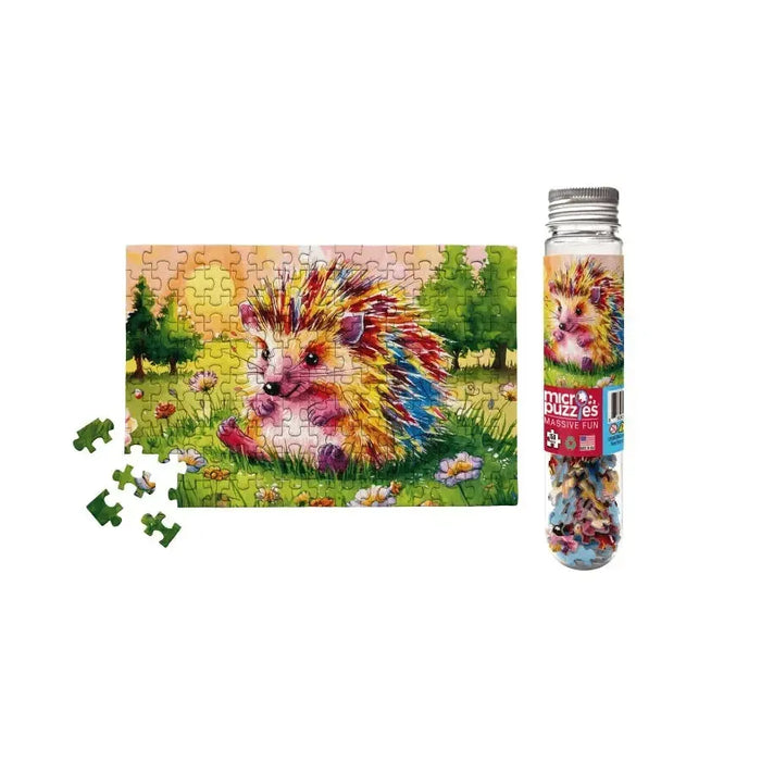 Happy Little Hedgehog 150 Piece Mini Jigsaw Puzzle Micro Puzzles - for just $10.99! 