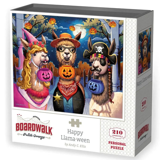 Happy Llama-ween 210 Piece Jigsaw Puzzle Boardwalk - for just $11.99! 