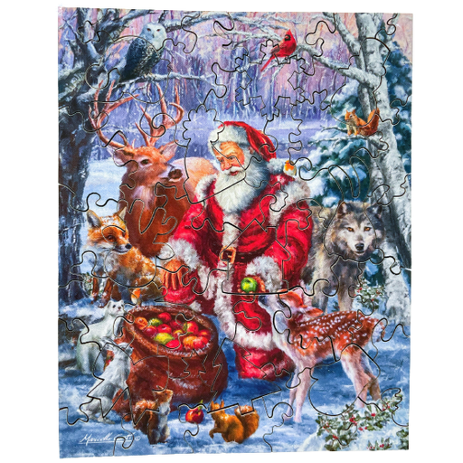 Happy New Year 40 Piece Mini Wooden Jigsaw Puzzle Geek Toys - for just $14.99! 