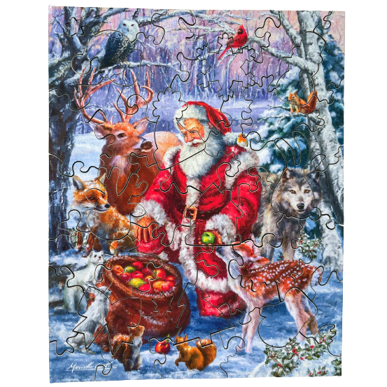 Happy New Year 40 Piece Mini Wooden Jigsaw Puzzle Geek Toys - for just $14.99! 