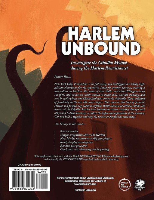 Call of Cthulhu: Harlem Unbound 2nd Edition - for just $49.99! 