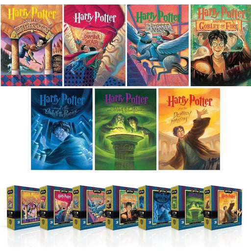 Harry Potter Collector's Set of 7 Book Cover 100 Piece Mini Jigsaw Puzzles NYPC - for just $59.99! 