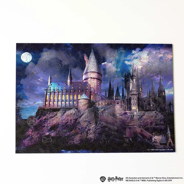 Harry Potter Hogwarts Castle at Night Wooden 338 Piece Jigsaw Puzzle Woods Story - for just $59.99! 
