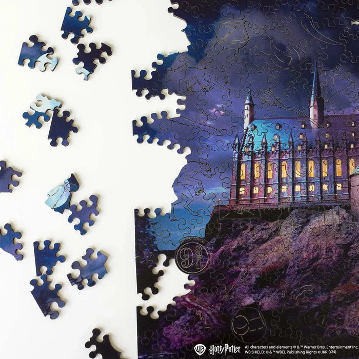 Harry Potter Hogwarts Castle at Night Wooden 338 Piece Jigsaw Puzzle Woods Story - for just $59.99! 