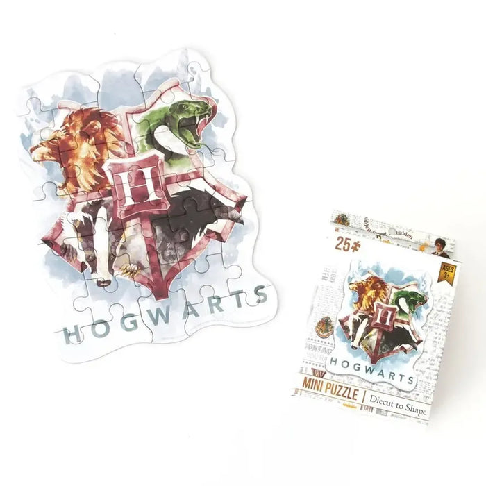 Harry Potter Hogwarts Crest 25 Piece Mini Shaped Jigsaw Puzzle Paper House - for just $7.99! 