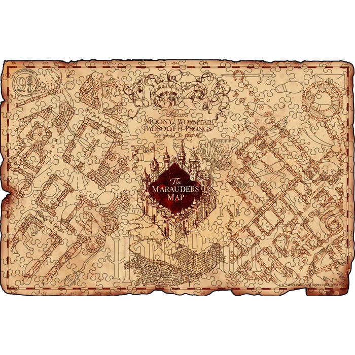 Harry Potter Marauder's Map Wooden Jigsaw Puzzle Woods Story - for just $39.99! 