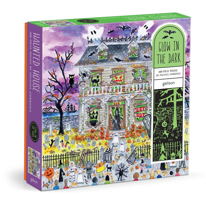 Haunted House 500 Piece Glow in the Dark Jigsaw Puzzle Galison - for just $17.99! 