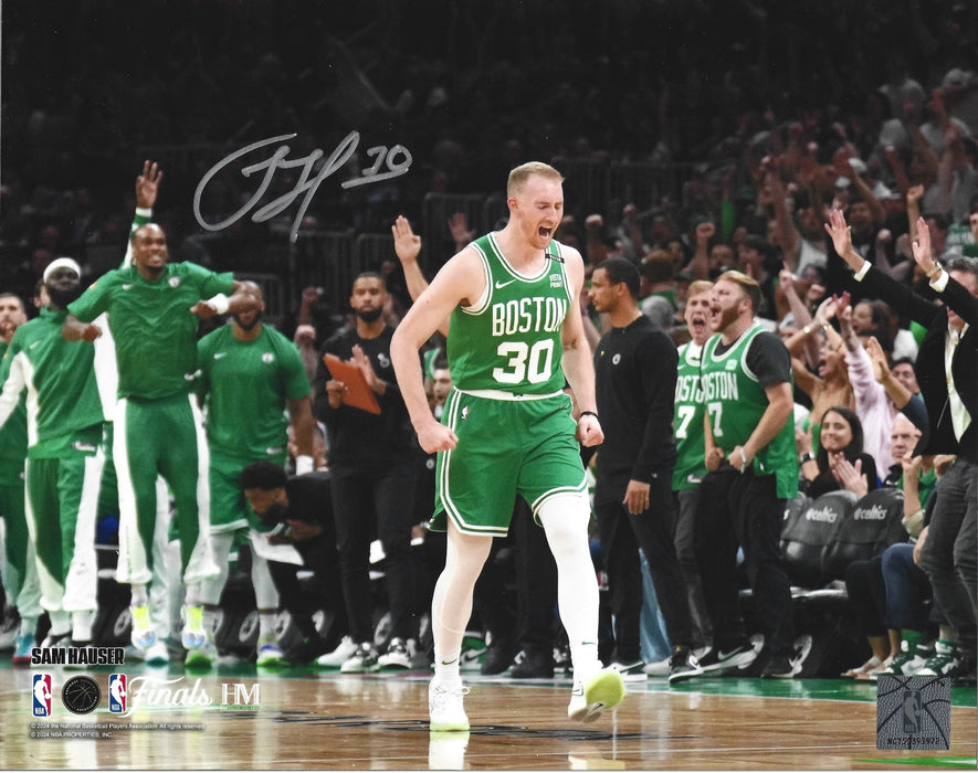 Sam Hauser Celebration Autographed Boston Celtics 8" x 10" NBA Finals Photo - for just $49.99! 