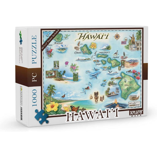 Hawaii 1000 Piece Jigsaw Puzzle Xplorer Maps - for just $24.99! 
