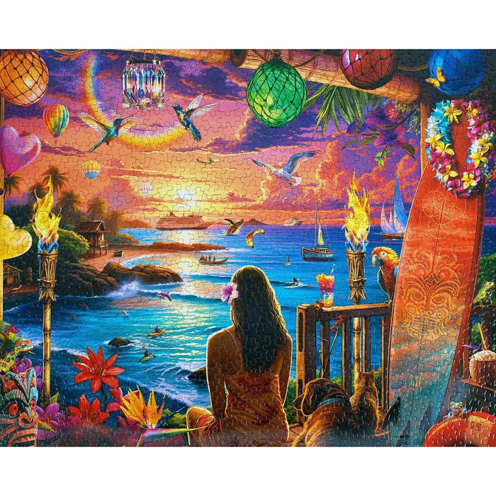 Hawaiian Oasis 1000 Piece Jigsaw Puzzle Springbok - for just $19.99! 