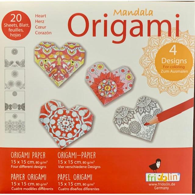Heart Mandala Coloring Origami Kit Fridolin - for just $4.99! 