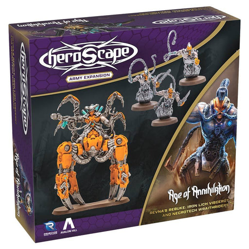 Heroscape: Revna’s Rebuke - Iron Lich Viscerot and Necrotech Wraithriders Army Expansion - for just $45! 