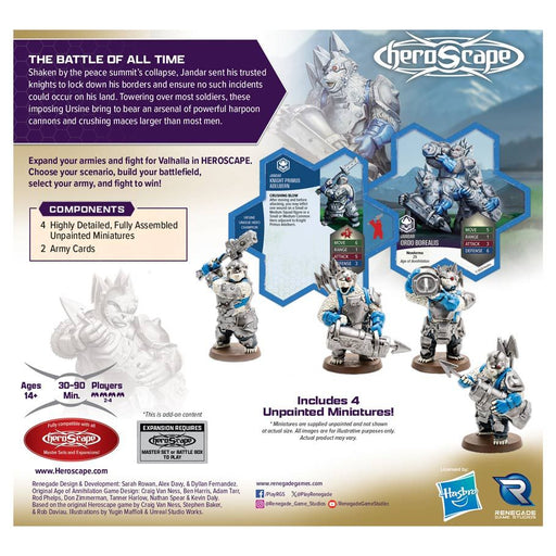 Heroscape: Rising Tide - Knight Primus Adelbern and Ordo Borealis Army Expansion - for just $45! 