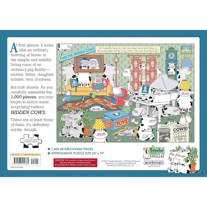 Hidden Cows 1000 Piece Jigsaw Puzzle Workman - for just $19.99! 