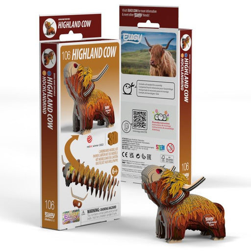 Highland Cow 3D Cardboard Model Kit Eugy - for just $11.99! 