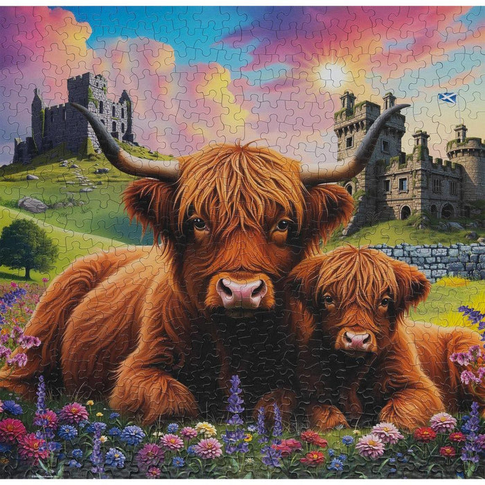 Highland Cows 500 Piece Jigsaw Puzzle Springbok - for just $17.99! 