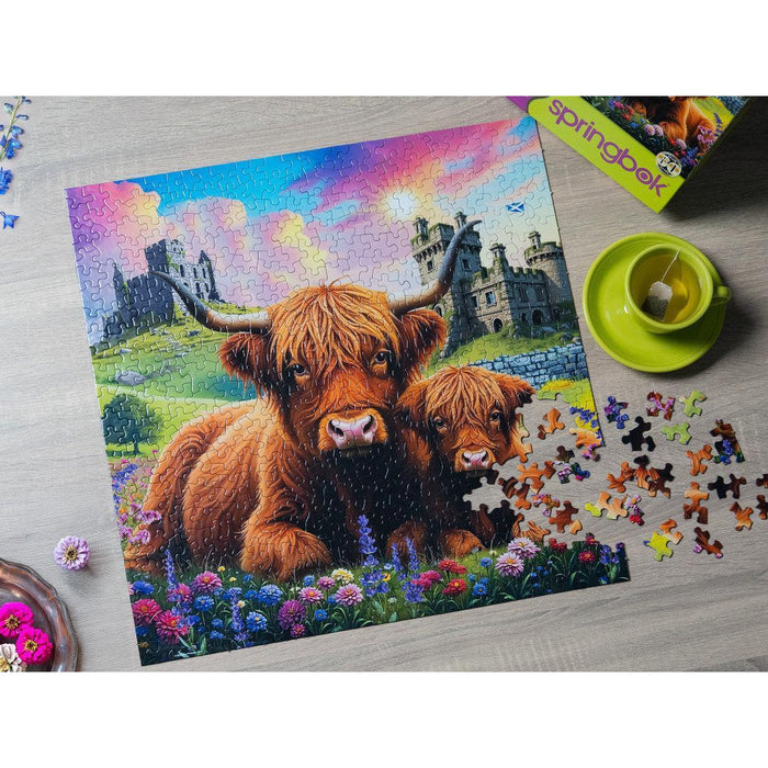 Highland Cows 500 Piece Jigsaw Puzzle Springbok - for just $17.99! 
