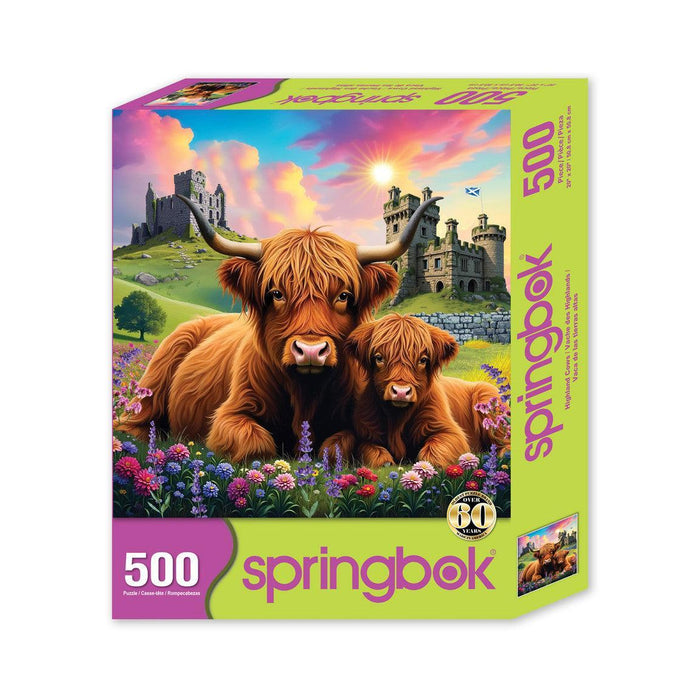 Highland Cows 500 Piece Jigsaw Puzzle Springbok - for just $17.99! 
