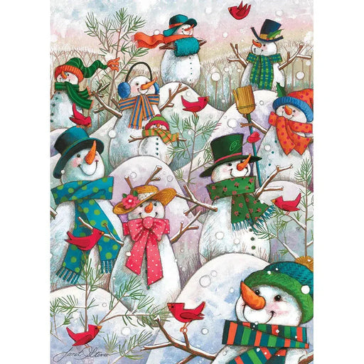 Hill of a Lot of Snowmen 500 Piece Jigsaw Puzzle Cobble Hill - for just $17.99! 