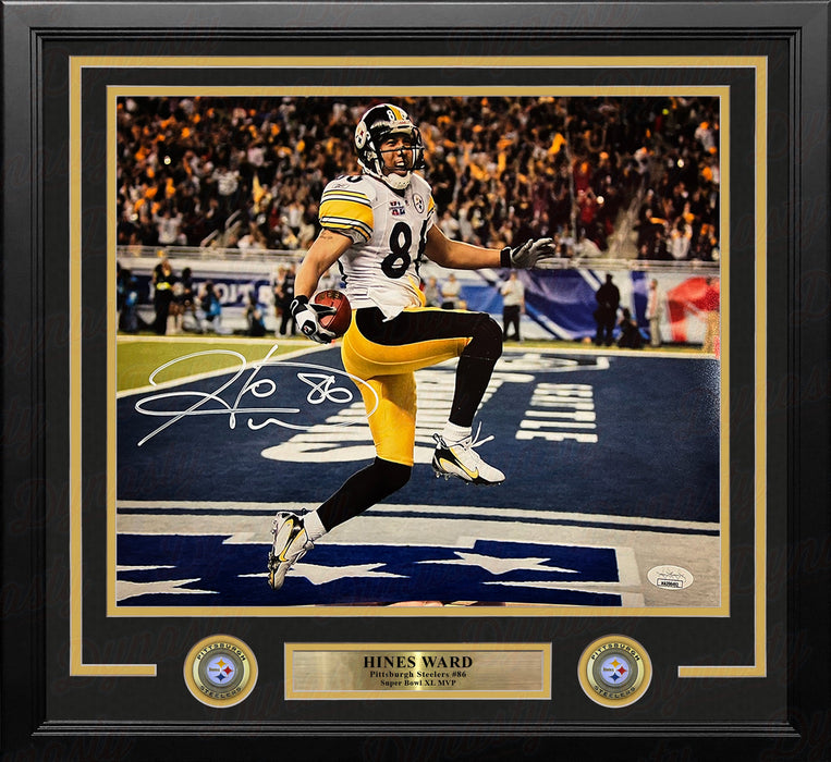 Hines Ward Super Bowl Touchdown Pittsburgh Steelers Autographed 11" x 14" Framed Football Photo - for just $219.99! 