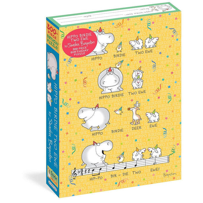 Hippo Birdie Two Ewe 300 Piece Happy Birthday Jigsaw Puzzle Workman - for just $14.99! 