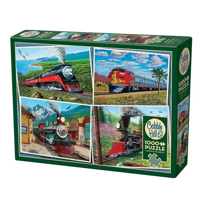 Historic Locomotives 1000 Piece Jigsaw Puzzle Cobble Hill - for just $19.99! 