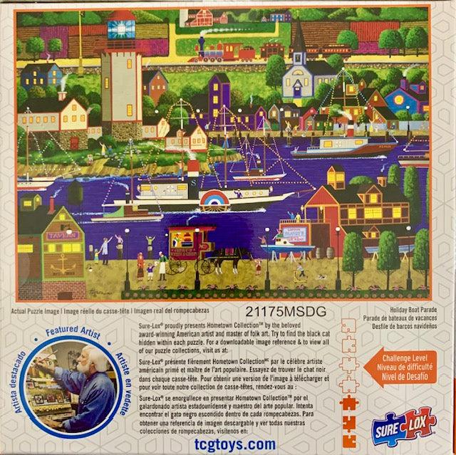 Holiday Boat Parade Hometown Collection 300 Piece Jigsaw Puzzle Sure Lox - for just $14.99! 