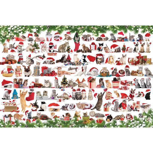 Holiday Cats 1000 Piece Jigsaw Puzzle in Tin Eurographics - for just $24.99! 