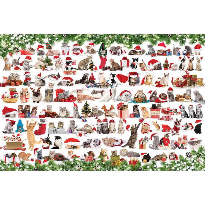 Holiday Cats 1000 Piece Jigsaw Puzzle in Tin Eurographics - for just $24.99! 