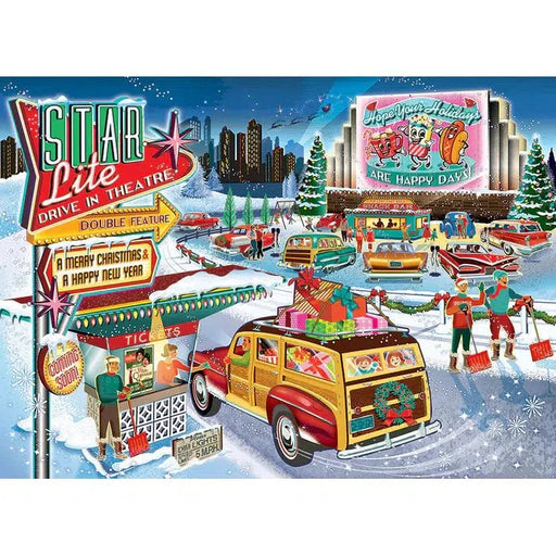 Holiday Drive In 1000 Piece Jigsaw Puzzle Cobble Hill - for just $19.99! 