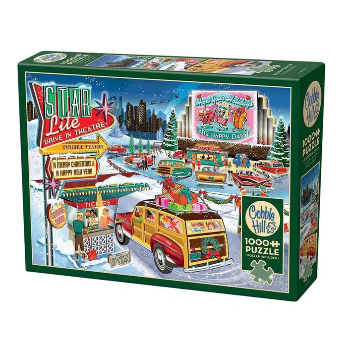 Holiday Drive In 1000 Piece Jigsaw Puzzle Cobble Hill - for just $19.99! 