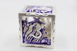 Seascape: Silver & Purple - Hollow Metal RPG Dice Set - for just $74.99! 