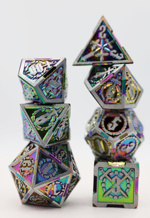 Crossed Swords: Holographic Sword - Metal RPG Dice Set - for just $44.99! 