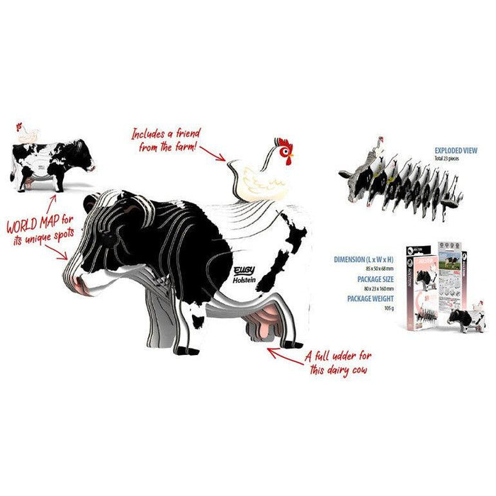 Holstein 3D Cardboard Model Kit Eugy - for just $11.99! 