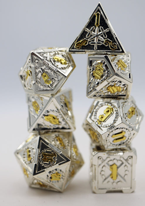 Crossed Swords: Holy Sword - Metal RPG Dice Set - for just $39.99! 