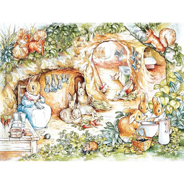 Home Sweet Burrow Peter Rabbit 750 Piece Jigsaw Puzzle NYPC - for just $23.99! 