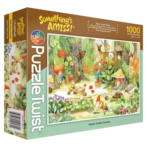 Home Sweet Gnome "Something's Amiss!" 1000 Piece Jigsaw Puzzle PuzzleTwist - for just $25.99! 