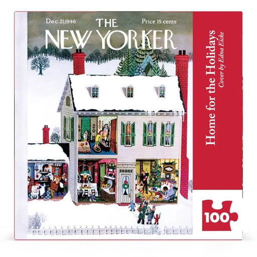 Home for the Holidays The New Yorker 100 Piece Mini Jigsaw Puzzle NYPC - for just $14.99! 