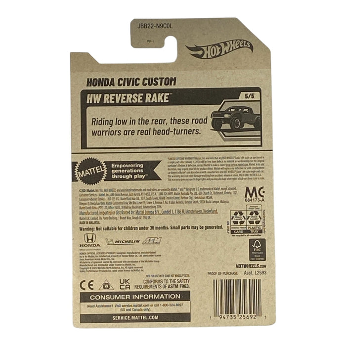 Hot Wheels Honda Civic Custom - HW Reverse Rake Series 5/5 - for just $1.79! 