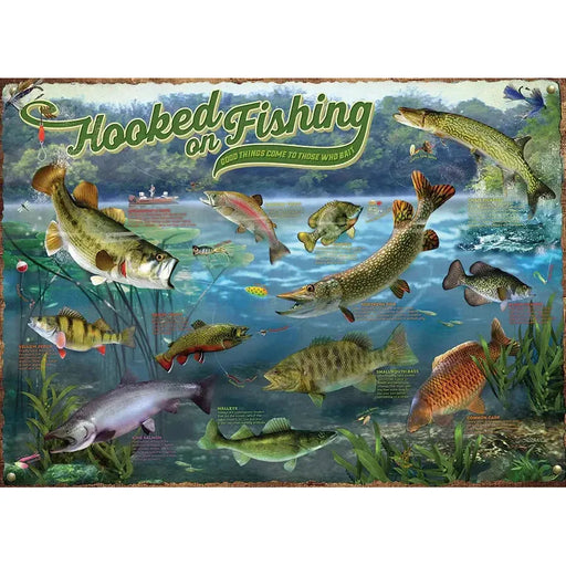 Hooked on Fishing 1000 Piece Jigsaw Puzzle Cobble Hill - for just $19.99! 